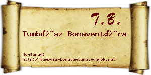 Tumbász Bonaventúra névjegykártya